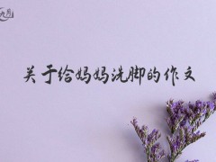 关于给妈妈洗脚的作文200字（14篇）