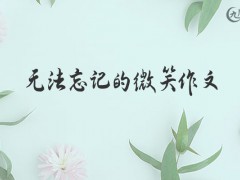 无法忘记的微笑作文800字（5篇）